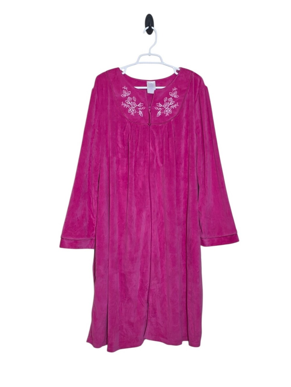 NWT Secret Treasures Robe Housecoat Sz 2X Pink Full Zip Pockets